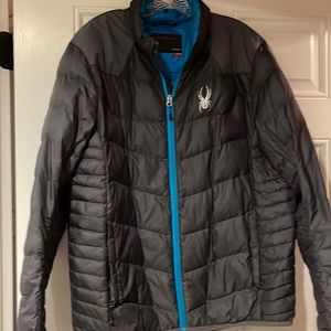 MENS SPYDER PUFFER COAT XL